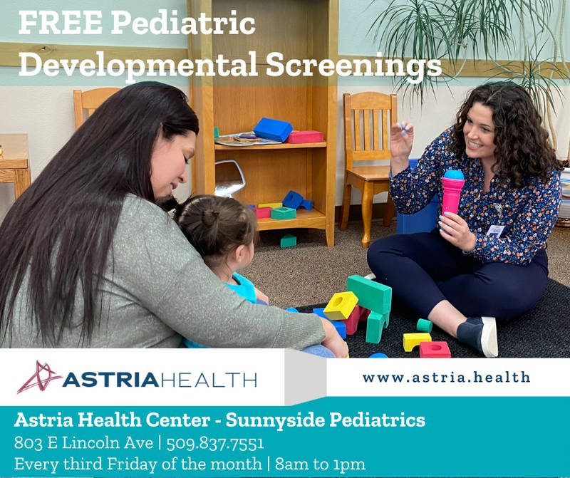 Astria Health offering free pediatric developmental screenings in Sunnyside